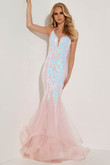 Low V-Back Jasz Couture Prom Dress 7443