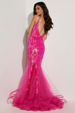 Low V-Back Jasz Couture Prom Dress 7443