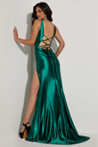 Satin Lace-Up Jasz Couture Prom Dress 7445