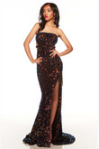 Beaded Strapless Alyce Prom Dress 61335