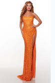 Lace-Up Beaded Alyce Prom Dress 61364`
