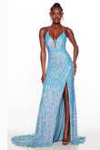 Plunging V-Neck Alyce Prom Dress 61387