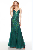 Lace-Up Beaded Alyce Prom Dress 61420