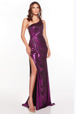 Ruched Hi-Slit Alyce Prom Dress 61431