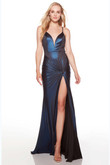 Ruched Lace-Up Alyce Prom Dress 61434