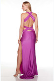 V-Neck Jersey Alyce Prom Dress 61446
