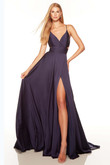 Satin Chiffon Alyce Prom Dress 61460 Purple 