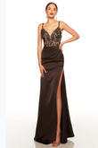 Satin V-Back Alyce Prom Dress 61470