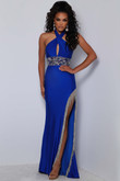 Halter Keyhole Bodice Johnathan Kayne Prom Dress 2604