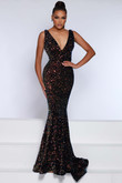 Slim Flare Sequins Johnathan Kayne Prom Dress 2655