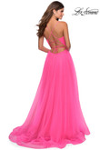 La Femme Prom Dress Neon Pink