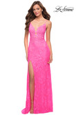 La Femme Prom Dress in Neon Pink