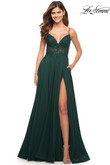 La Femme Prom Dress in Dark Emerald