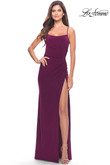 Simple Scoop Neck La Femme Prom Dress 31078 in Dark Berry