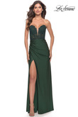 Lace Bodice La Femme Prom Dress 31182 in Emerald
