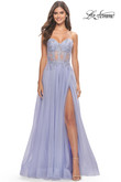 La Femme Prom Dress in Light Periwinkle