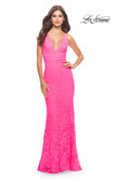 La Femme Prom Dress in Neon Pink