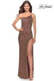 One Shoulder Sequin La Femme Prom Dress 31426