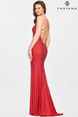 V-Neck Charmeuse Faviana Prom Dress S10804