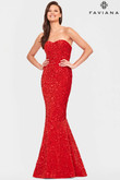 Velvet Sequin Faviana Prom Dress S10819