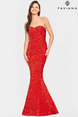 Velvet Sequin Faviana Prom Dress S10819