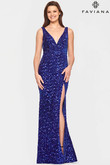 V-Back Hi-Slit Faviana Prom Dress S10820
