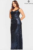 Sequin Sheath Faviana Curves Prom Dress 9531