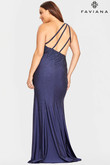 One Shoulder Faviana Curves Prom Dress 9532