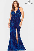 Sequin Trumpet Faviana Curves Prom Dress 9542