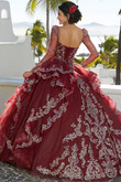 Long Sleeves Vizcaya Quinceanera Dress by Morilee 89352