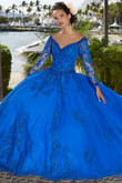 Long Sleeves Vizcaya Quinceanera Dress by Morilee 89360