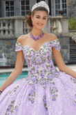 Floral Glitter Vizcaya Quinceanera Dress by Morilee 89405