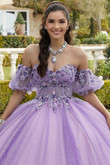 Glitter Tulle Vizcaya Quinceanera Dress by Morilee 89421