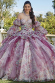 Printed Tulle Vizcaya Quinceanera Dress by Morilee 89423