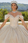 Rhinestone Tulle Vizcaya Quinceanera Dress by Morilee 89430