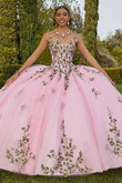Pink Beaded Tulle Vizcaya by Morilee Quinceanera Dress 89435
