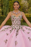 Pink floral quince dress Vizcaya 89435
