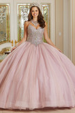 V-Neck Tulle Valencia by Morilee Quinceanera Dress 60175