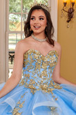 Sequin Strapless Quinceanera Dress by Rachel Allan RQ2165