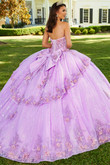 Strapless Floral Quinceanera Dress by Rachel Allan RQ3100