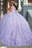 Sequined Lace Bodice Quinceanera Prom Dress 26048