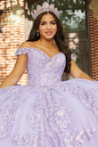 Sequined Lace Bodice Quinceanera Prom Dress 26048