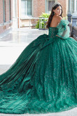 Tulle Juliet Sleeves Quinceanera Prom Dress 26054