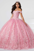 Lace Appliquéd Bodice Quinceanera Gown by Fiesta 56462