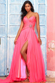 Chiffon Hi-Slit Sherri Hill Prom Dress 54955