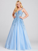 V-neck A-line Ellie Wilde Prom Dress EW120014