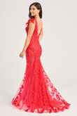 Open Back Trumpet Ellie Wilde Prom Dress EW35009