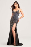 Black Galaxy V-neck Ellie Wilde Dress EW35061