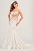 White/Gold Trumpet Ellie Wilde Dress EW35078