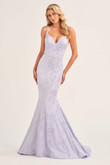 Lavender Frost Trumpet Ellie Wilde Dress EW35083